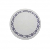 Kit - Jogo Americano Truly Branco c/ Azul - Linha Ricamo