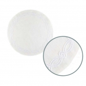 Kit - Jogo Americano Truly Branco c/ Branco - Linha Ricamo