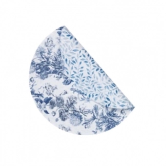 Kit - Jogo Americano Acquaprovenza Branco c/ Azul - Linha Ricamo