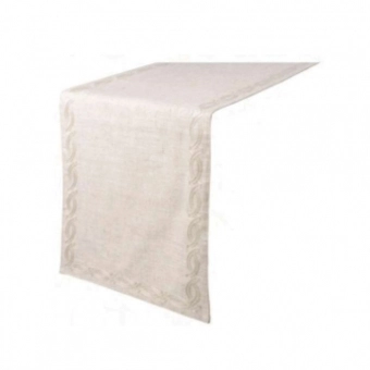 Caminho de Mesa Truly Natural c/ Cru - Linha Ricamo