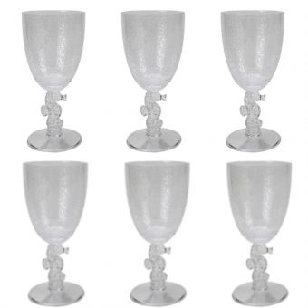 Jogo c/ 6 Taça Transparente Cavalo Marinho