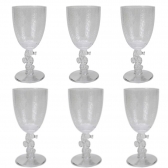 Jogo c/ 6 Taça Transparente Cavalo Marinho
