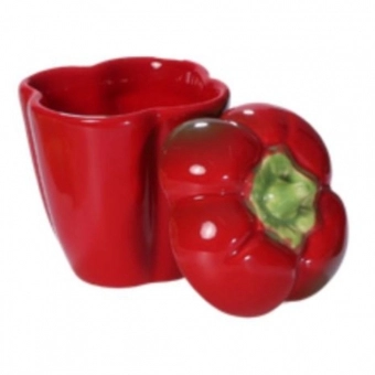 Potiche Pimentão Vermelho c/ Tampa - Linha Seletta