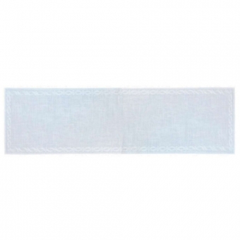 Caminho de Mesa Truly Branco c/ Branco - Linha Ricamo